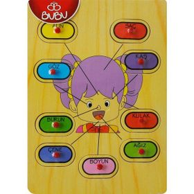Bu-Bu 30x21.5x0.8 CM Yüz Ahşap Puzzle