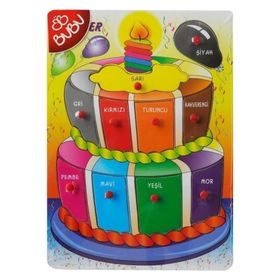Bu-Bu 30x21,5x0,8 CM Ahşap Puzzle Renkler