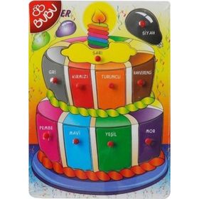 Bu-Bu 30x21,5x0,8 CM Ahşap Puzzle Renkler