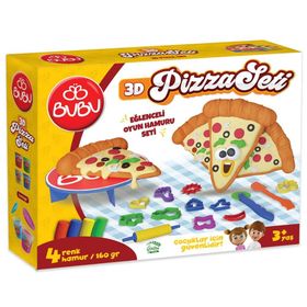 Bu-Bu BUBU-OH0011 Pizza L Oyun Hamuru Seti