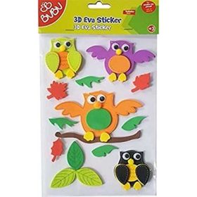 Bu-Bu BUBU-STS044 3D Eva Baykuşlar Sticker
