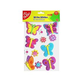 Bu-Bu BUBU-STS044 3D Eva Kelebekler Sticker