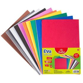 Bu-Bu BUBU00100 A4 Yapışkanlı 2 mm 10 Renk Eva