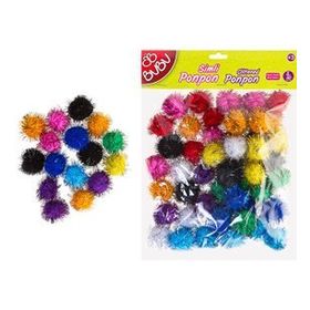 Bu-Bu BUBU00113 Simli 3 cm 50'li Karma Pon Pon