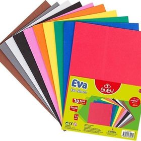 Bu-Bu EV0035 20x30 cm 10'lu Karışık Renk Eva