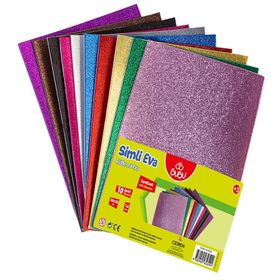 Bu-Bu Ev0038 20X30 Simli Yapışkanlı 1.8 mm 10 Renk Eva