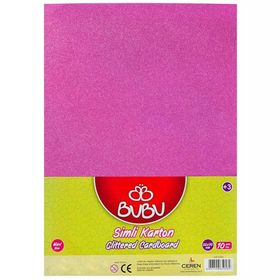Bu-Bu FK0011 50x70 CM Pembe 10'lu Simli Fon Karton