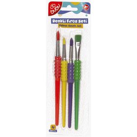 Bu-Bu FR0006 Soft Touch 4`lü Canlı Renkler Fırça Seti