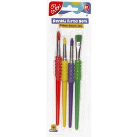 Bu-Bu FR0006 Soft Touch 4`lü Canlı Renkler Fırça Seti