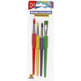 Bu-Bu FR0006 Soft Touch 4`lü Canlı Renkler Fırça Seti
