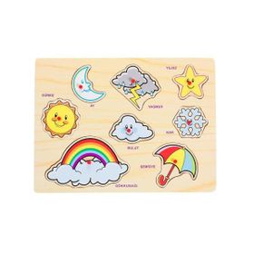 Bu-Bu Gökyüzü 8 Parça Ahşap Puzzle