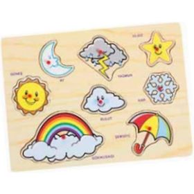 Bu-Bu Gökyüzü 8 Parça Ahşap Puzzle