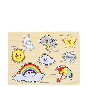Bu-Bu Gökyüzü 8 Parça Ahşap Puzzle