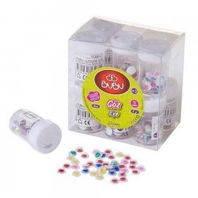 Bu-Bu GZ0006 8 mm 8 gr Renkli Süsleme Malzemesi Oynar Göz