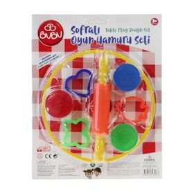 Bu-Bu OH0002 Sofralı 3x15 gr Oyun Hamuru Seti