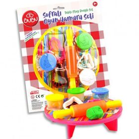 Bu-Bu OH0002 Sofralı 3x15 gr Oyun Hamuru Seti