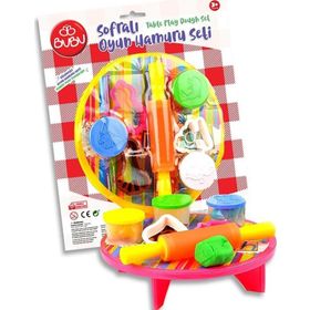 Bu-Bu OH0002 Sofralı 3x15 gr Oyun Hamuru Seti