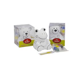 Bu-Bu SBS001 Hayvanlar 12'li Seramik Kumbara Boyama Standı