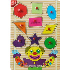 Bu-Bu Şekiller Ahşap Puzzle