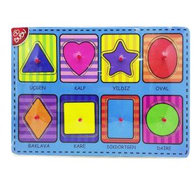 Bu-Bu Şekiller Ahşap Puzzle