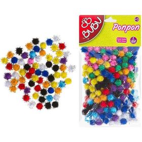 Bu-Bu Simli 1 cm 200'lü Ponpon