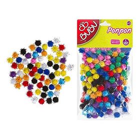 Bu-Bu Simli 1 cm 200'lü Ponpon