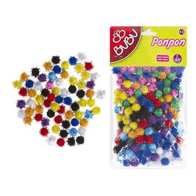 Bu-Bu Simli 1 cm 200'lü Ponpon