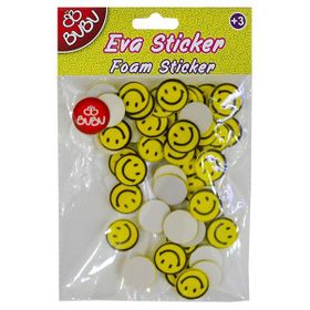 Bu-Bu STS029 Gülen Yüz Küçük Eva Sticker