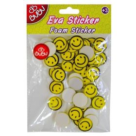 Bu-Bu STS029 Gülen Yüz Küçük Eva Sticker