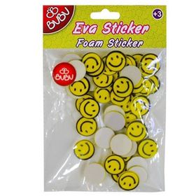 Bu-Bu STS029 Gülen Yüz Küçük Eva Sticker