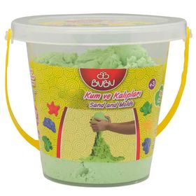Bu-Bu Yeşil 500 gr Kova Kinetik Kum