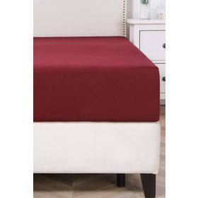 Buanart Battal Boy %100 Pamuklu Penye Lastikli Bordo Çarşaf