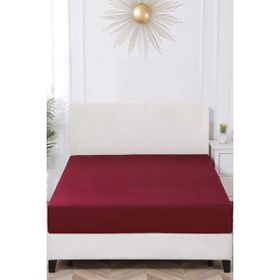 Buanart Battal Boy %100 Pamuklu Penye Lastikli Bordo Çarşaf