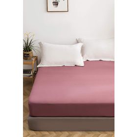 Buanart Battal Boy %100 Pamuklu Penye Lastikli Gül Kurusu Çarşaf