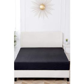 Buanart Battal Boy %100 Pamuklu Penye Lastikli Siyah Çarşaf