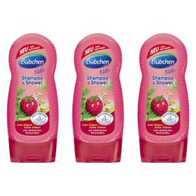 Bübchen Frambuazlı 3x230 ml Çocuk Şampuanı ve Duş Jeli