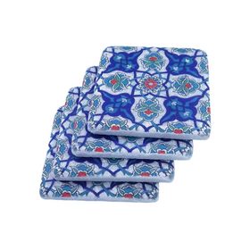 Bubigo MRBL-2020123 Desenli Doğal Mermer Bardak Altlığı