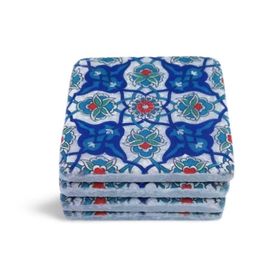 Bubigo MRBL-2020123 Desenli Doğal Mermer Bardak Altlığı