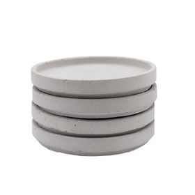 Bubigo Yuvarlak Beton 4'lü Bardak Altlığı