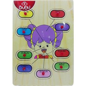 Bubu 30 x 21.5 x 0.8 cm Ahşap Yüz Puzzle