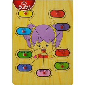 Bubu 30 x 21.5 x 0.8 cm Ahşap Yüz Puzzle
