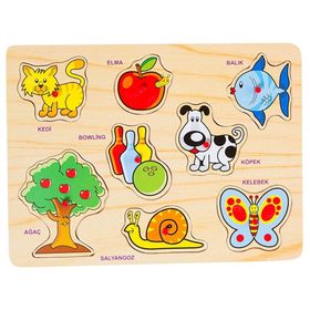 Bubu 3D Hayvanlar Ahşap Puzzle