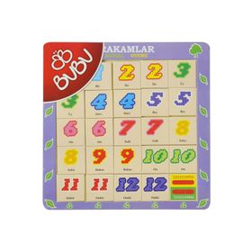 Bubu Ahşap BJ 53AP0062 Hayvanlar Hafıza Oyunu Puzzle