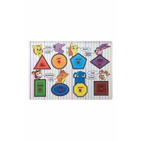 BuBu Ahşap Geometrik Şekiller Puzzle