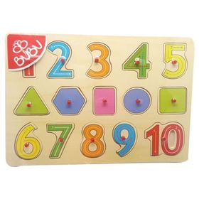 BuBu Ahşap Geometrik Şekiller Puzzle