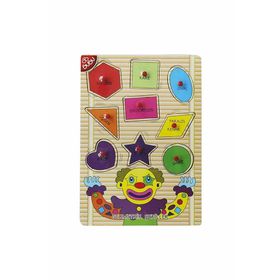 BuBu Ahşap Palyaço Geometrik Şekiller Puzzle