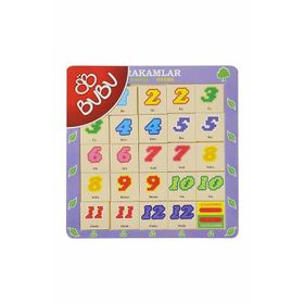 BuBu Ahşap Sayılar Hafıza Oyunu Puzzle