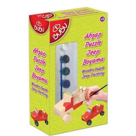 Bubu AP0064 Jeep Ahşap Puzzle Boyama