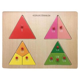 Bubu Ap0083 Ahşap Üçgen Kesirler Puzzle