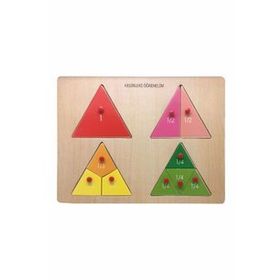 Bubu Ap0083 Ahşap Üçgen Kesirler Puzzle